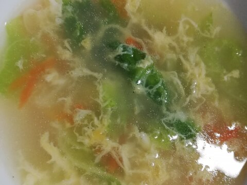 白菜と人参の卵スープ